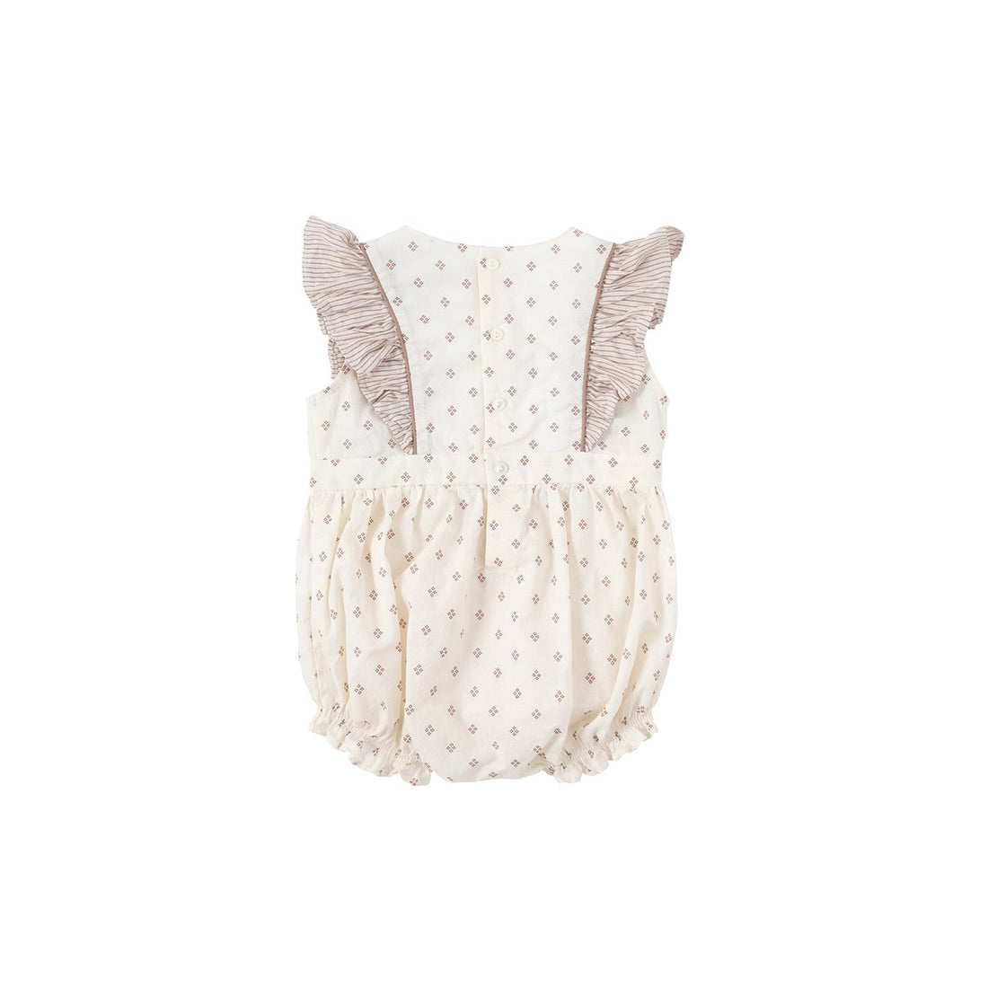 Bene Bene rompers Bene Bene Brick Baby Rael Frill Apron Romper