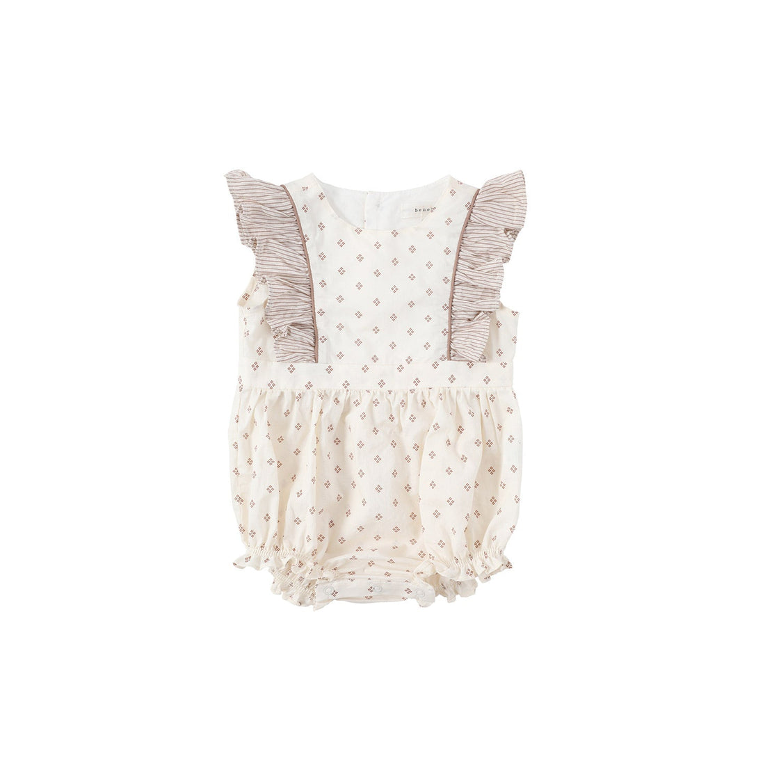 Bene Bene rompers Bene Bene Brick Baby Rael Frill Apron Romper