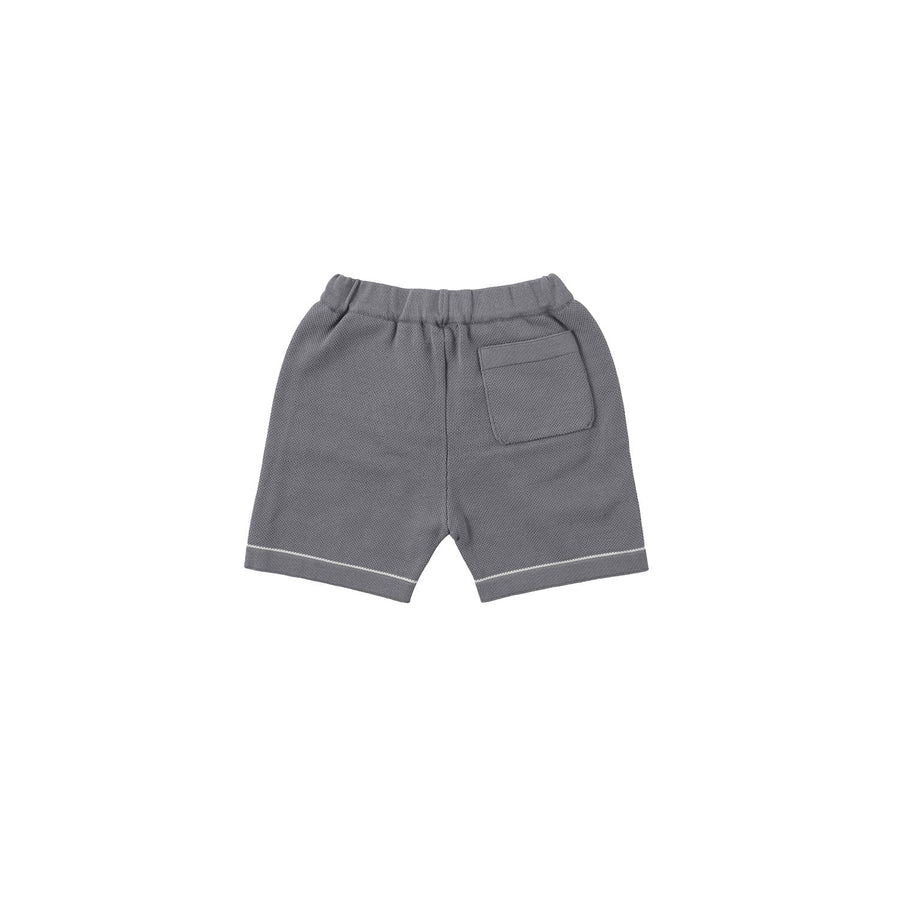 Bene Bene Shorts Bene Bene Grayish Blue Rugby Knit Half Pants