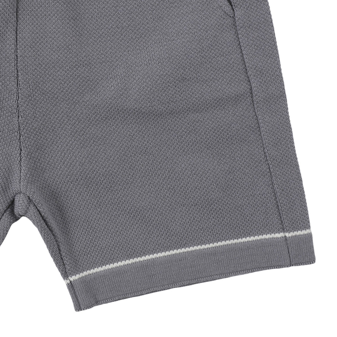 Bene Bene Shorts Bene Bene Grayish Blue Rugby Knit Half Pants