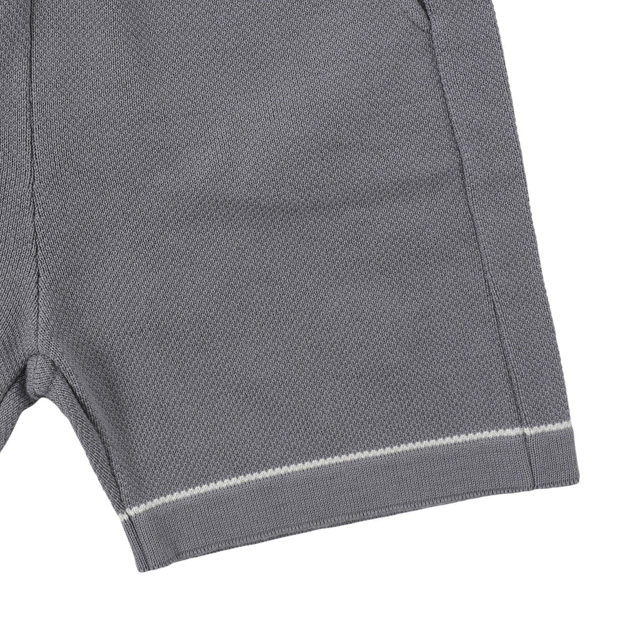 Bene Bene Shorts Bene Bene Grayish Blue Rugby Knit Half Pants