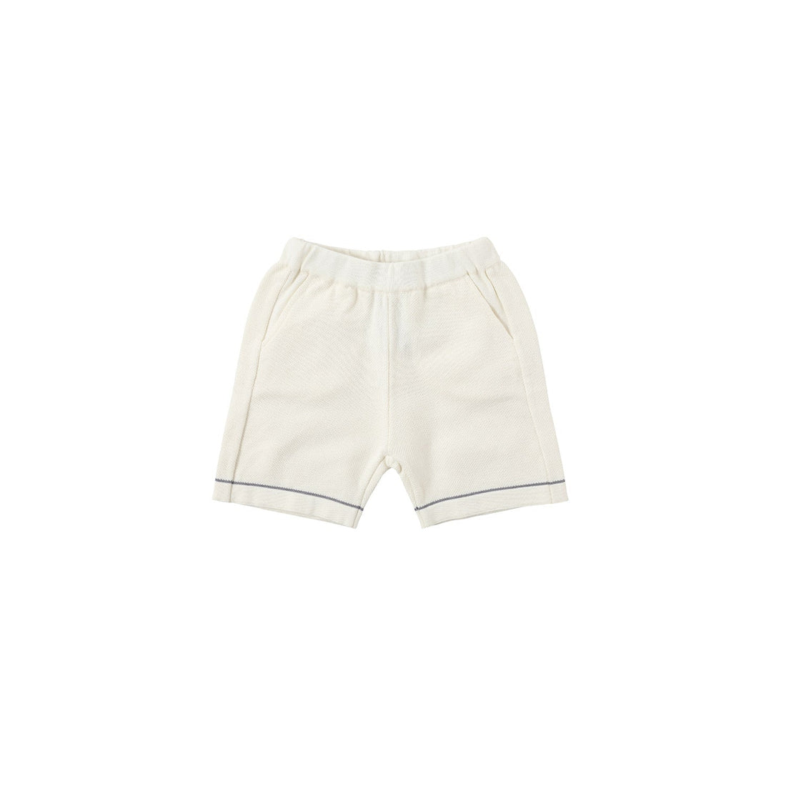 Bene Bene Shorts Bene Bene Lemon White Rugby Knit Half Pants