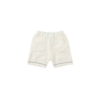 Bene Bene Shorts Bene Bene Lemon White Rugby Knit Half Pants