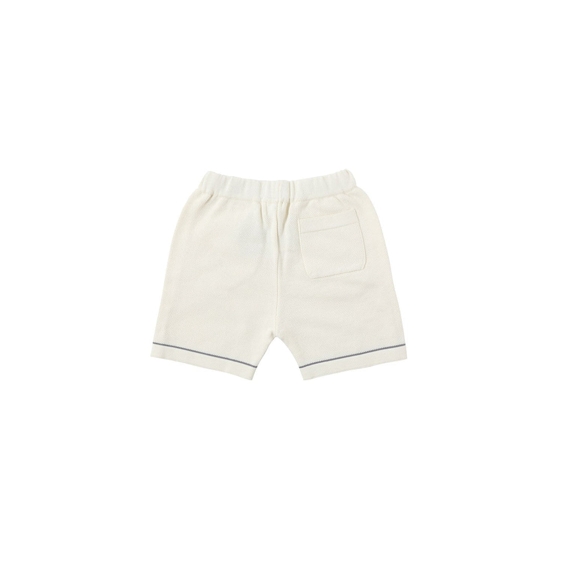 Bene Bene Shorts Bene Bene Lemon White Rugby Knit Half Pants