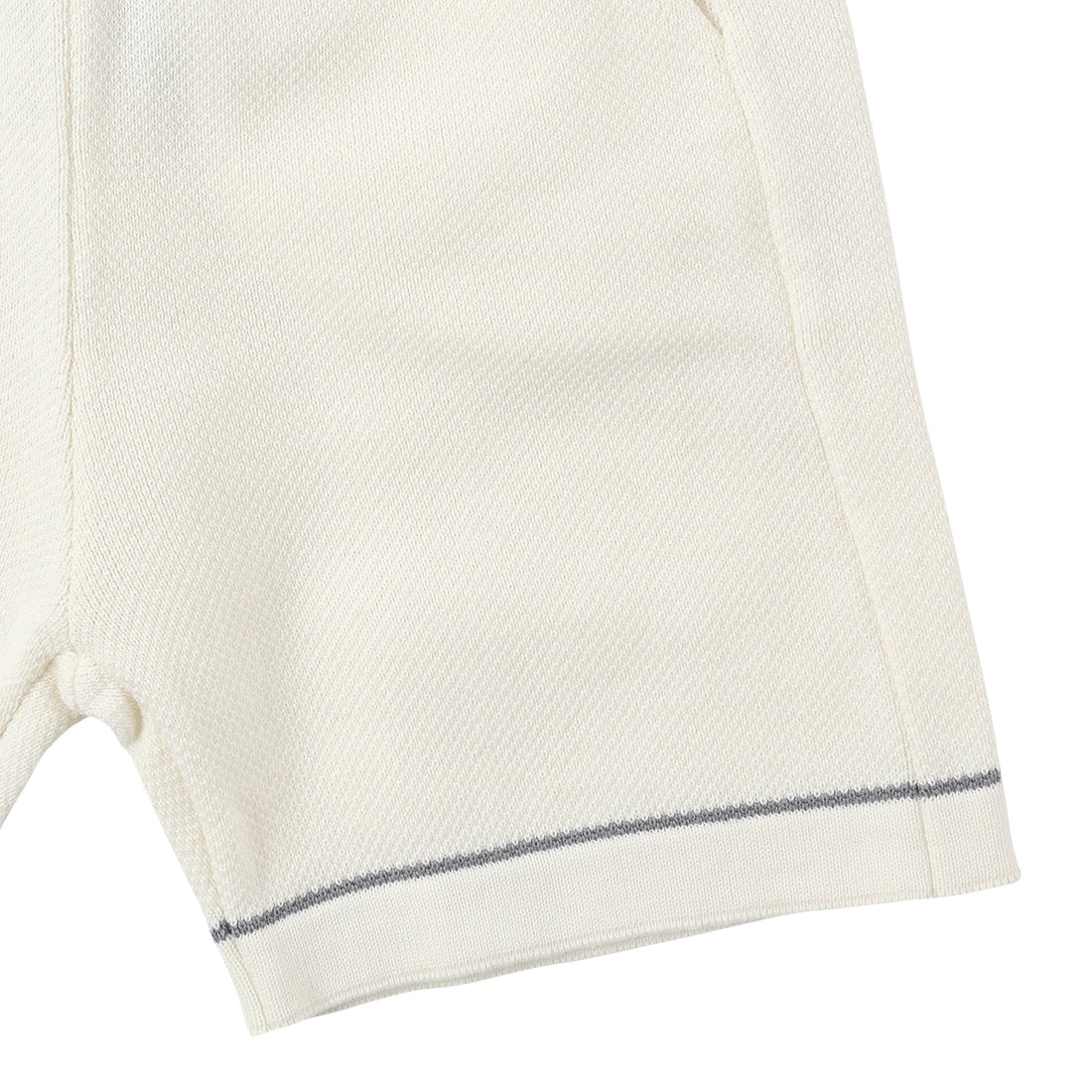 Bene Bene Shorts Bene Bene Lemon White Rugby Knit Half Pants