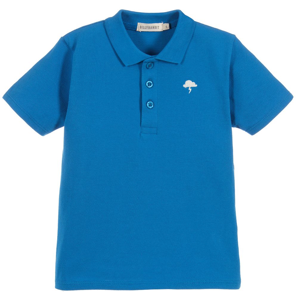 Billybandit Royal Blue Pique Polo
