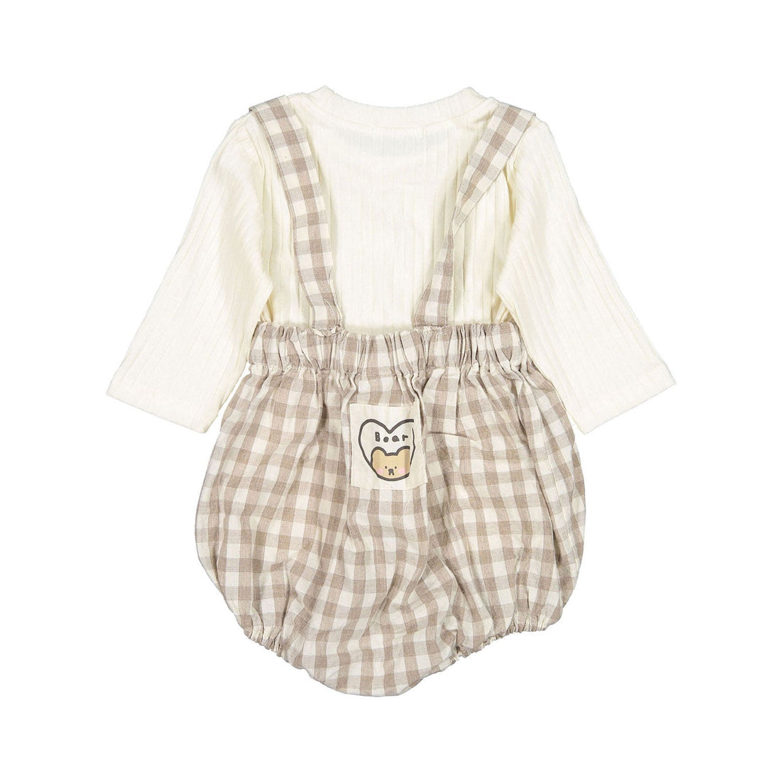 BLACK BEAN sets Black Bean Check + Cream Tee Bebe Rabian Dungarees Tee Set