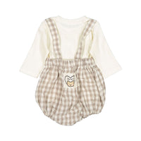 BLACK BEAN sets Black Bean Check + Cream Tee Bebe Rabian Dungarees Tee Set
