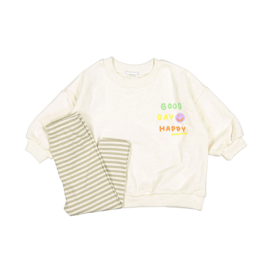 BLACK BEAN sets Black Bean Ivory Bebe Good Day Top Bottom Set