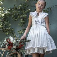 Cosmosophie White/Blue Bloom Dress