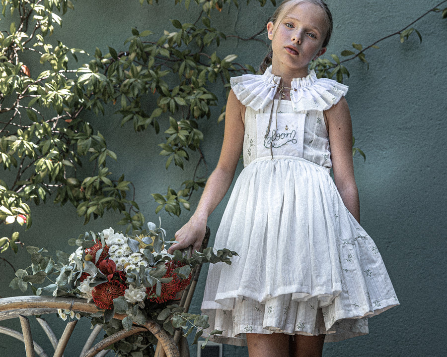 Cosmosophie White/Blue Bloom Dress