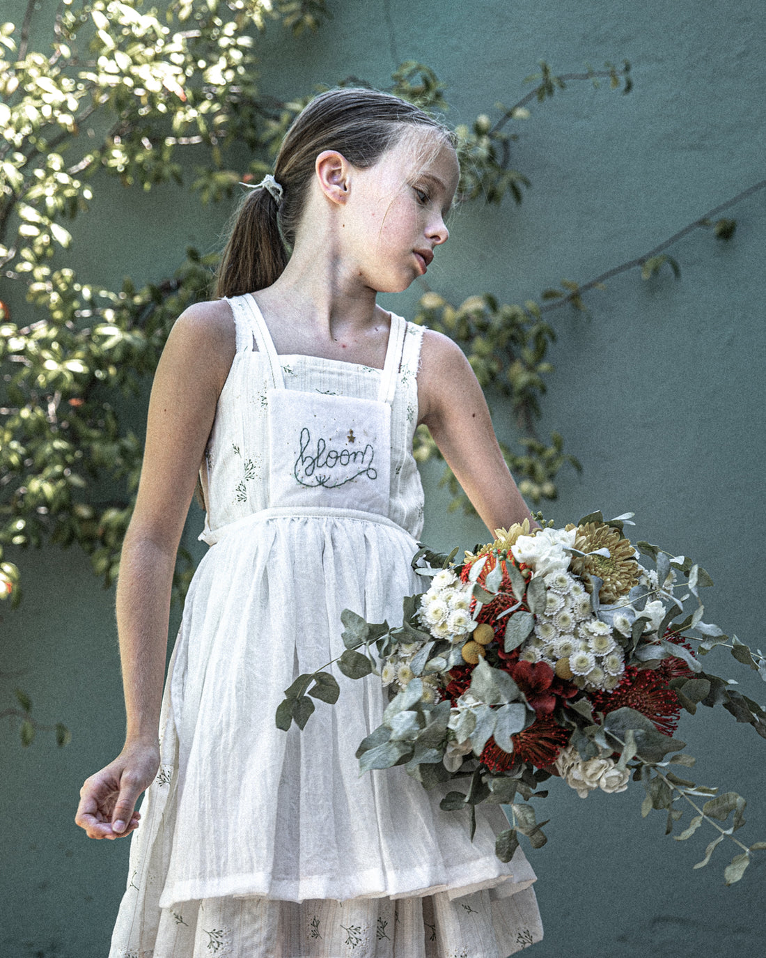 Cosmosophie White/Pink Bloom Dress