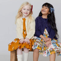 Pink Chicken Blossom Cardigan - Dark Navy