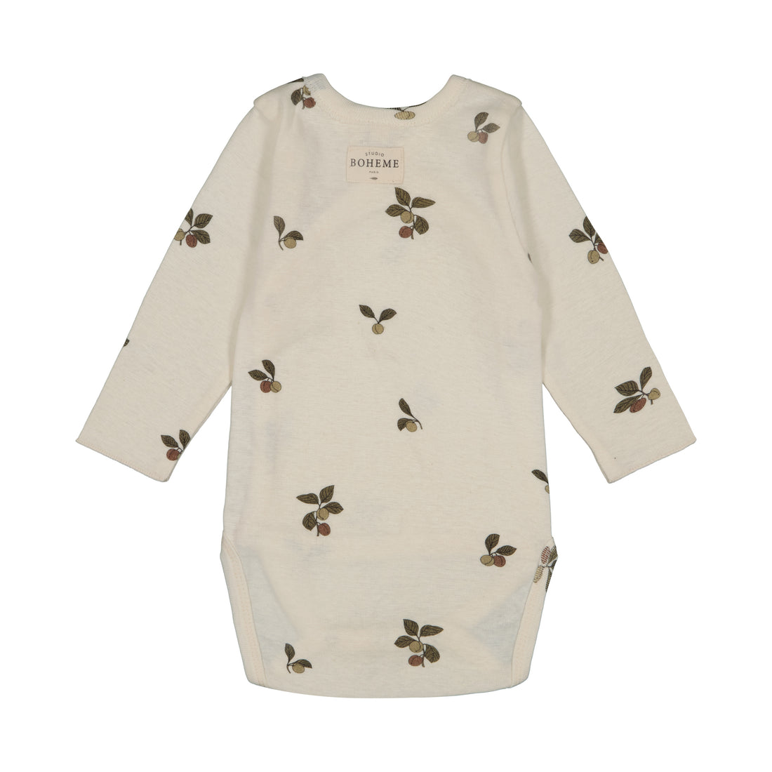 Studio Boheme Off White Plums Print Hoho Bodysuit