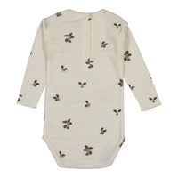 Studio Boheme Off White Plums Print Lala Bodysuit