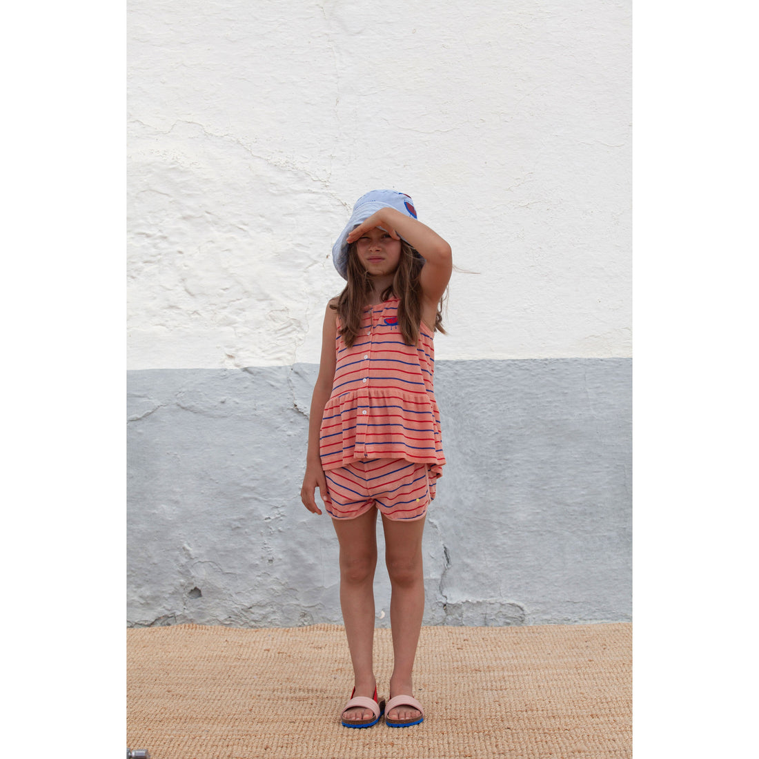 Bonmot bottoms Bonmot Dusty Pink Stripes Terry Short