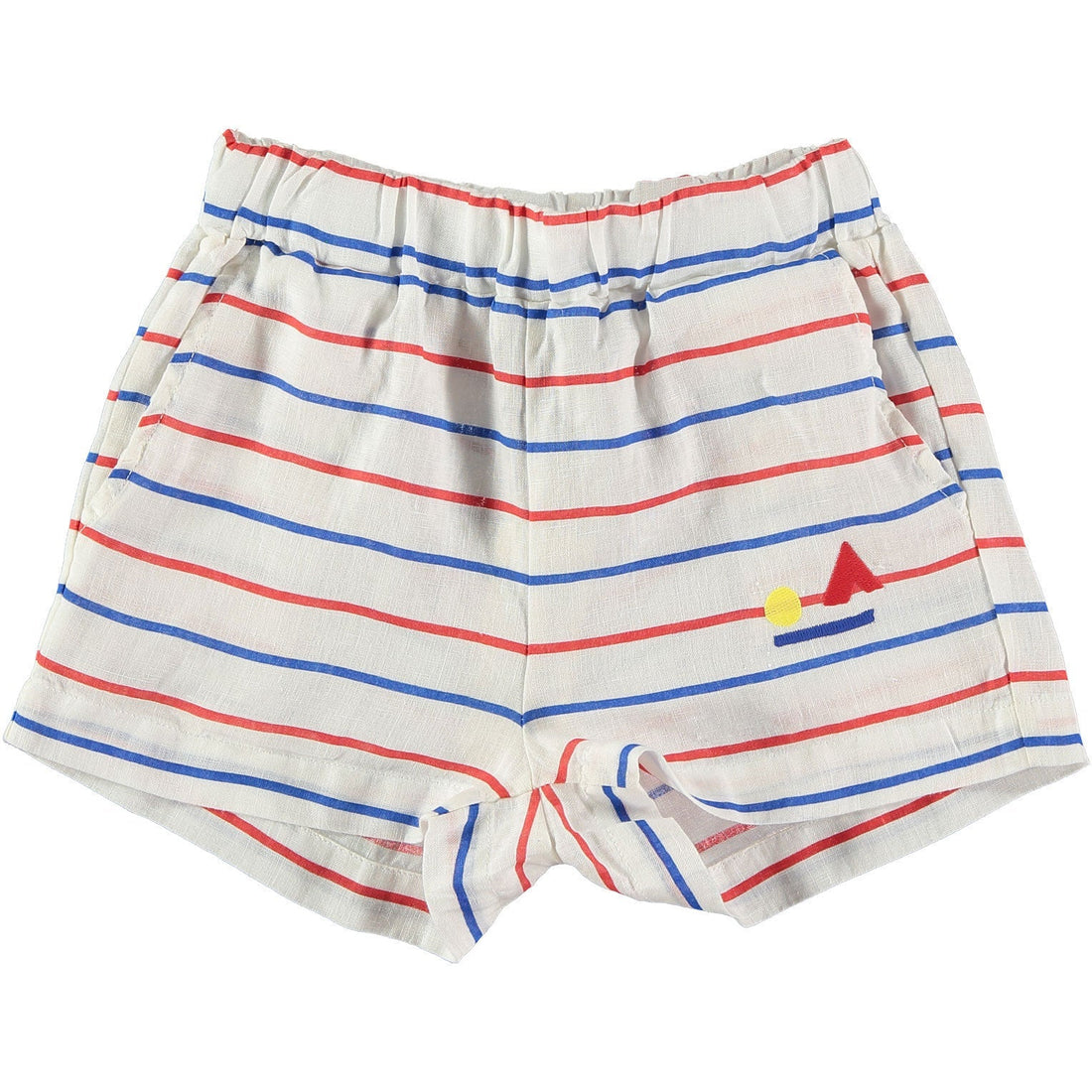 Bonmot bottoms Bonmot Ivory Stripes Linen Short