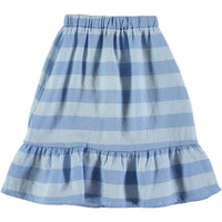 Bonmot bottoms Bonmot Light Blue Stripe Frill Skirt