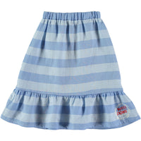 Bonmot bottoms Bonmot Light Blue Stripe Frill Skirt