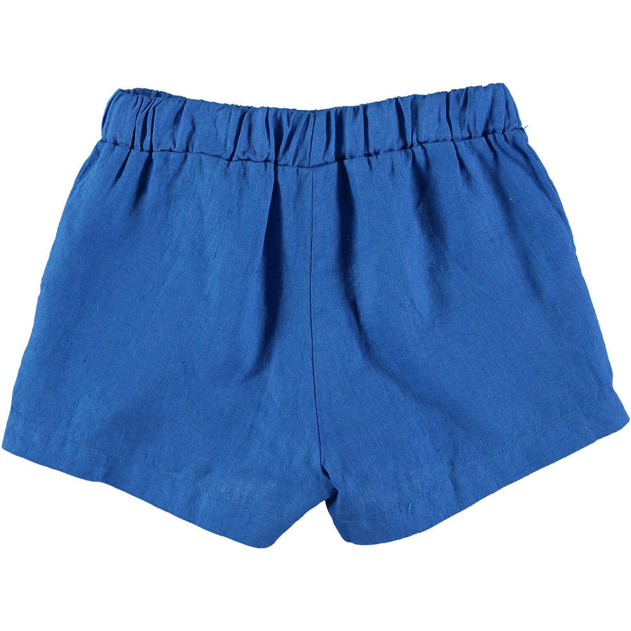 Bonmot bottoms Bonmot Sea Blue Side Stripe Linen Short