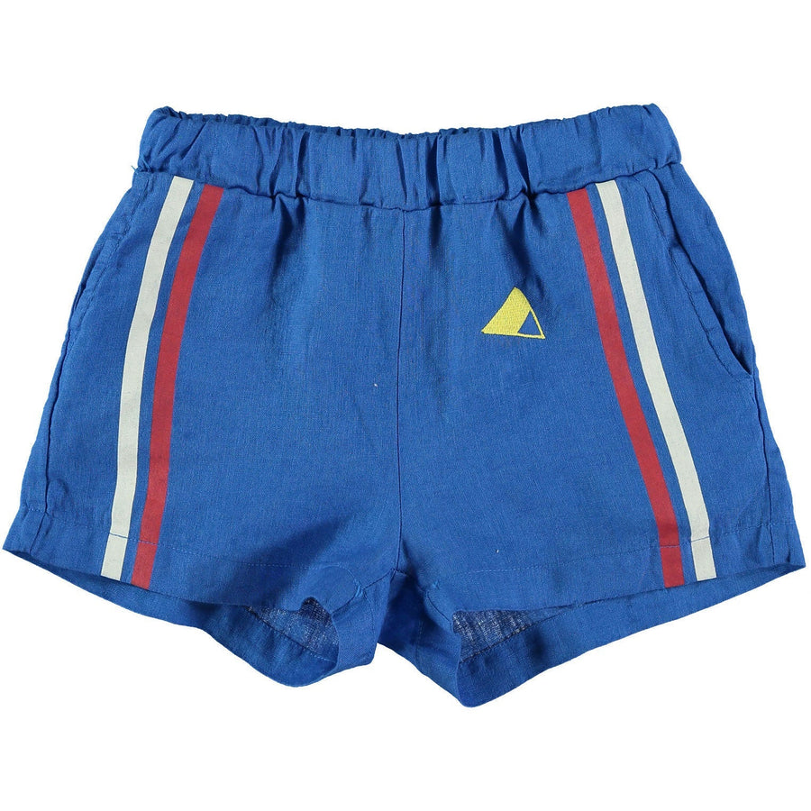 Bonmot bottoms Bonmot Sea Blue Side Stripe Linen Short