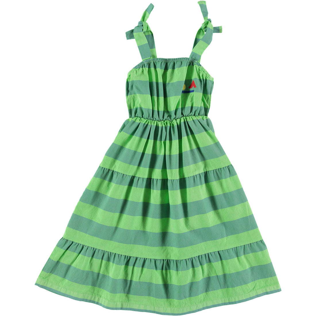 Bonmot dresses Bonmot Green Wide Stripe Strap Dress