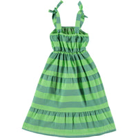 Bonmot dresses Bonmot Green Wide Stripe Strap Dress