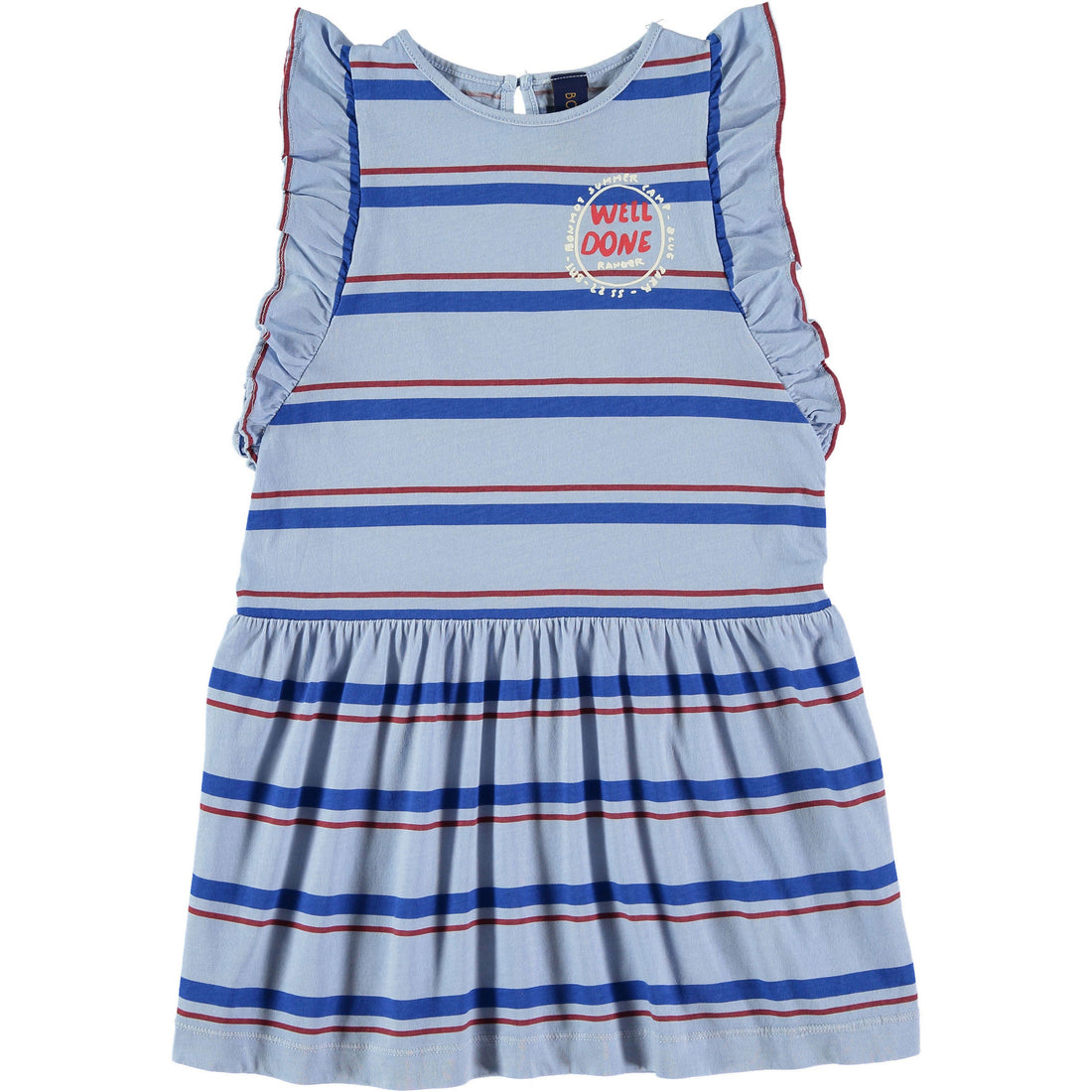Bonmot dresses Bonmot Mid Blue Double Stripe Jersey Dress