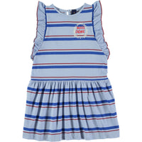 Bonmot dresses Bonmot Mid Blue Double Stripe Jersey Dress