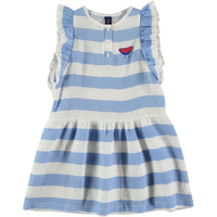 Bonmot dresses Bonmot Mid Blue Watermelon Frills Dress