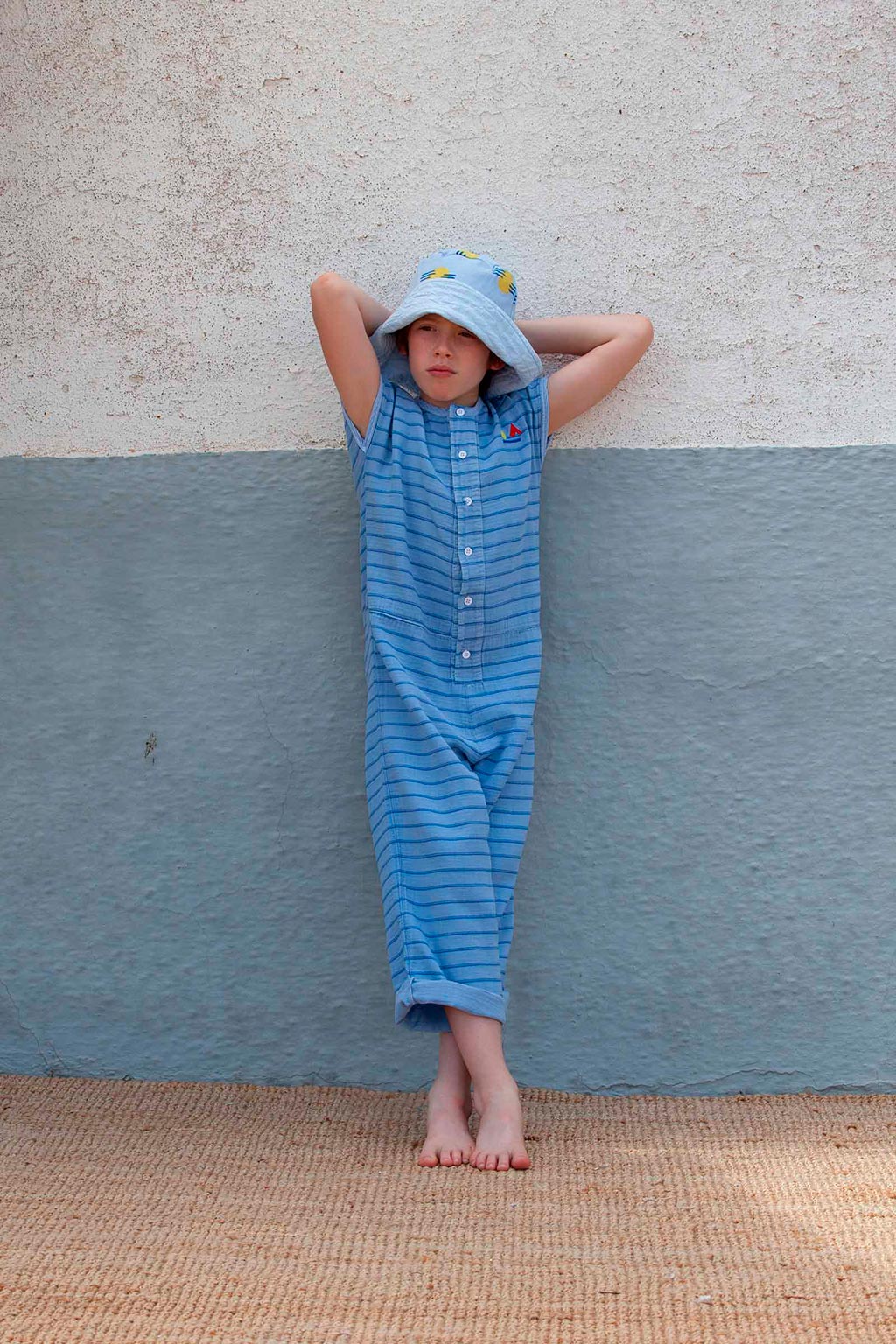 Bonmot rompers Bonmot Mid Blue Tipi Sun Jumpsuit