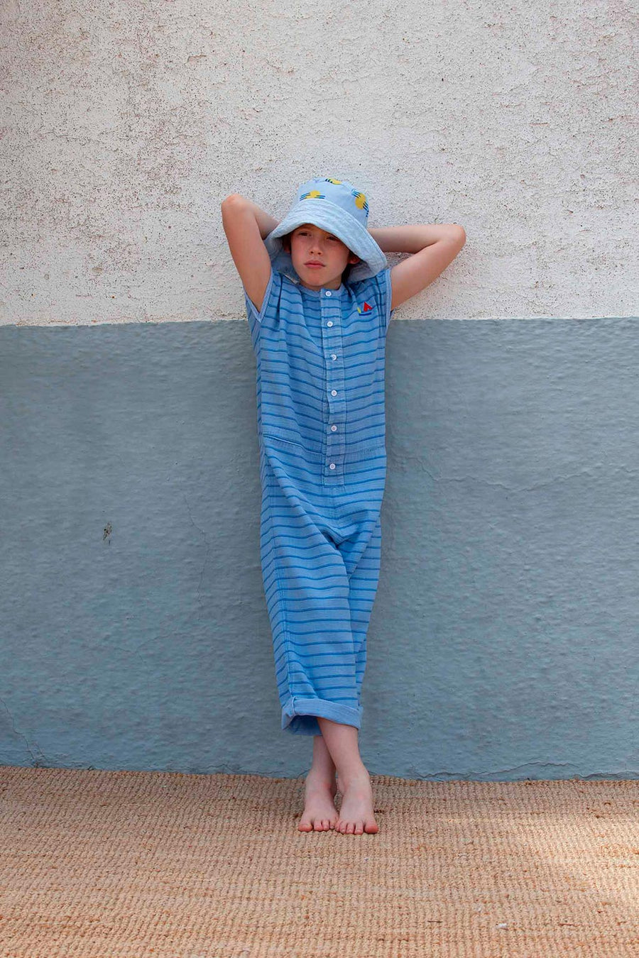 Bonmot rompers Bonmot Mid Blue Tipi Sun Jumpsuit