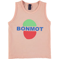 Bonmot tees Bonmot Dusty Pink Sun Lake Mirror Tank
