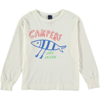 Bonmot tees Bonmot Ivory Campers Long Sleeve T-Shirt