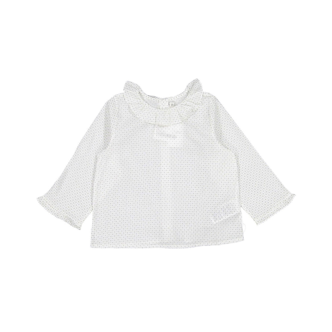 Bonpoint blouses Bonpoint Grey Swiss Dot Baby Blouse