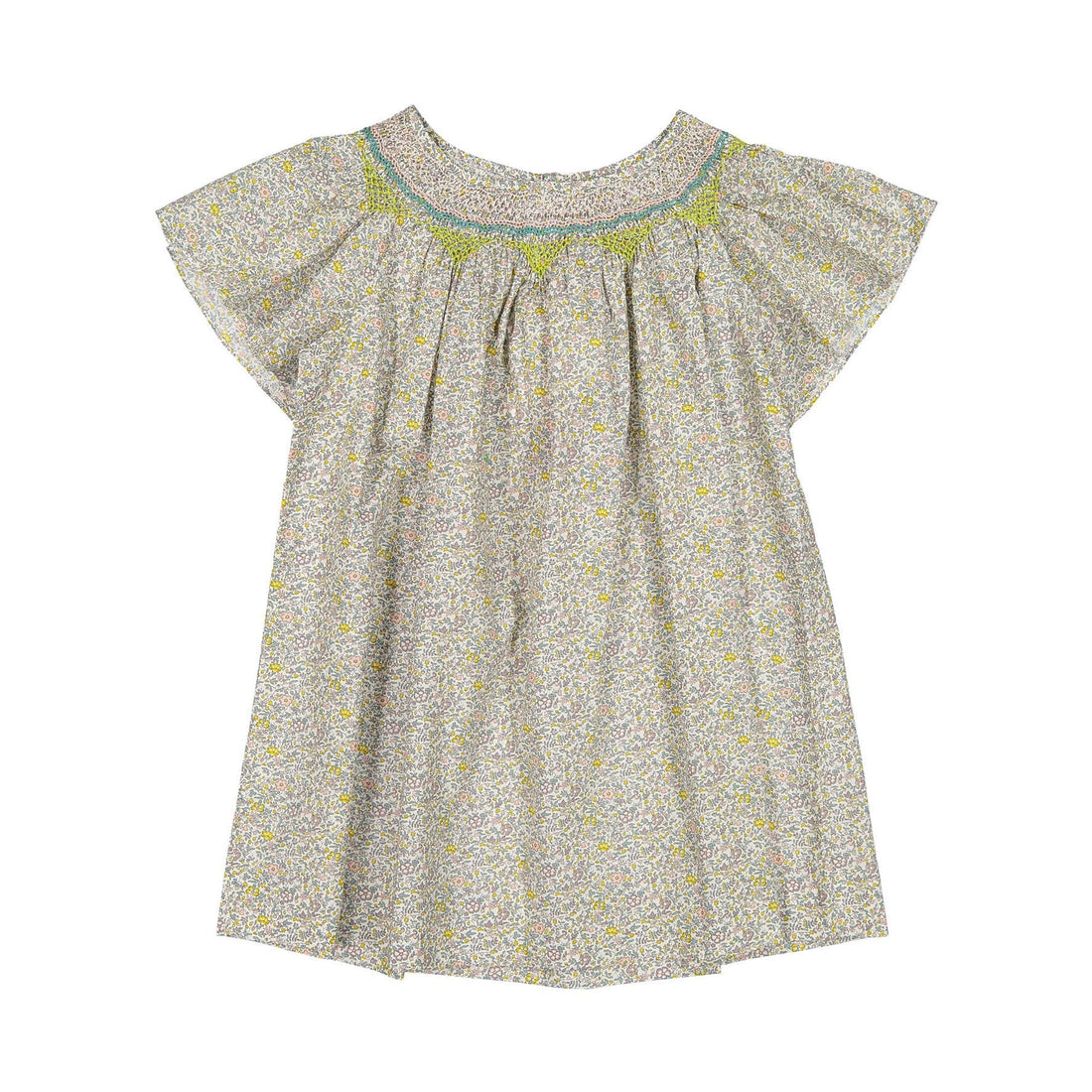 Bonpoint dresses Bonpoint Ecru Floral Arlene Smocked Dress