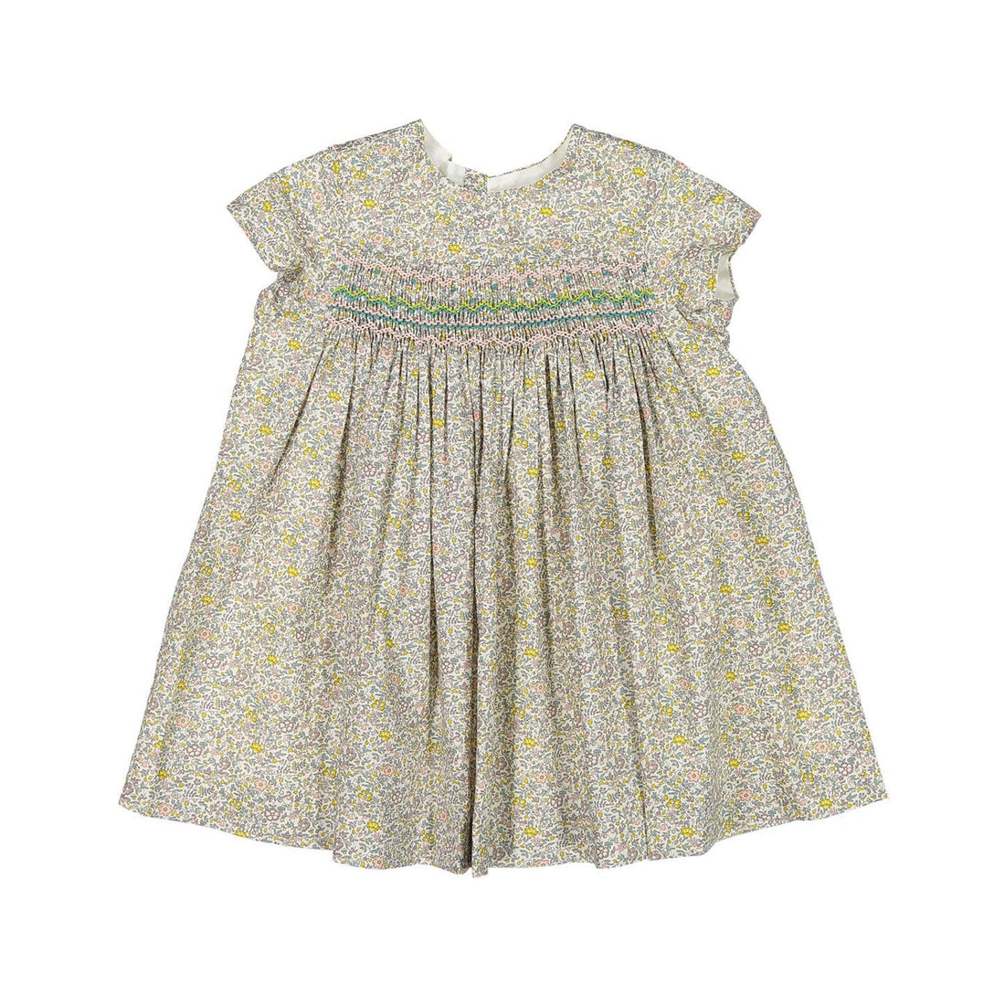 Bonpoint dresses Bonpoint Ecru Floral Maruska Smocked Baby Dress