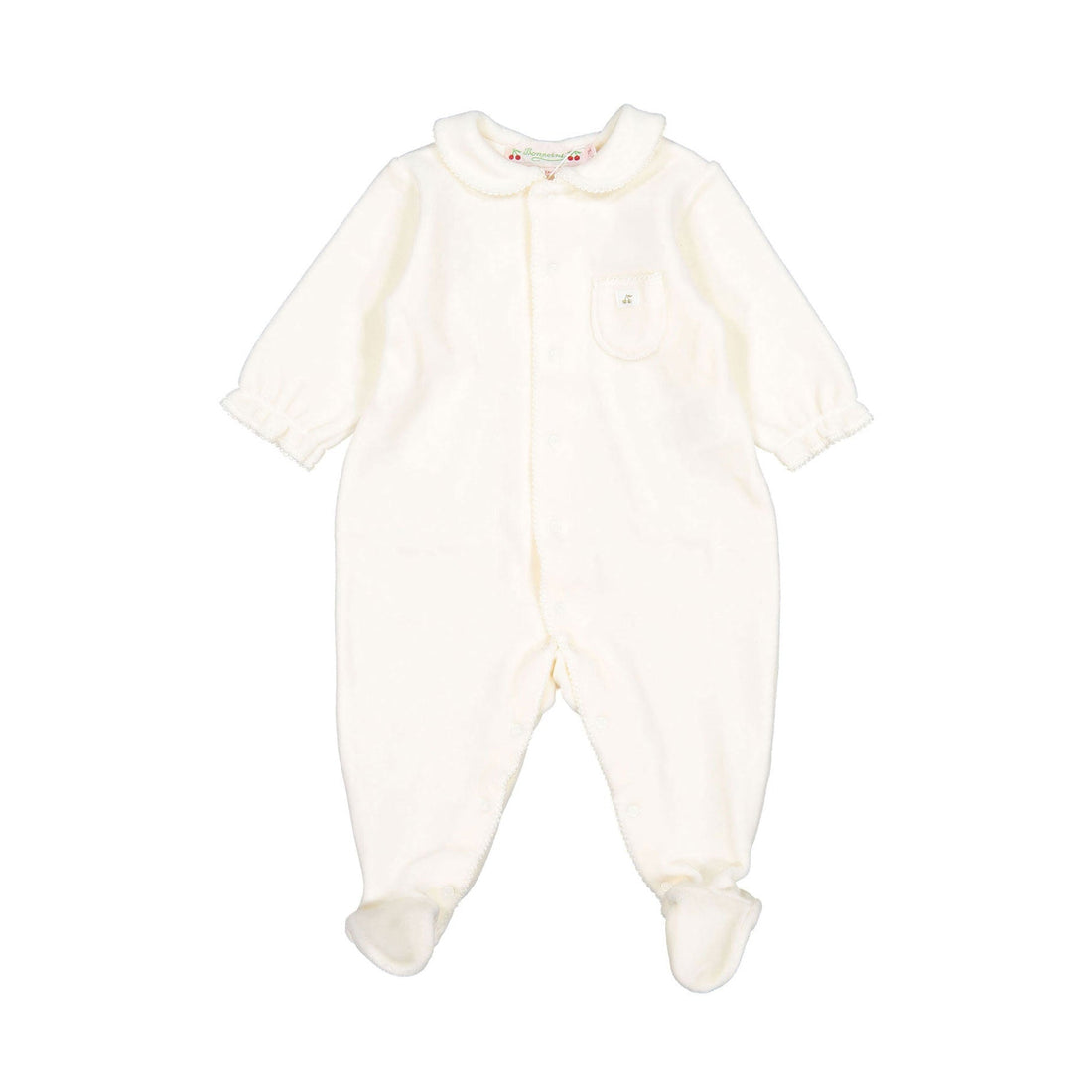Bonpoint footies Bonpoint Pale Rose Front Snap Footie