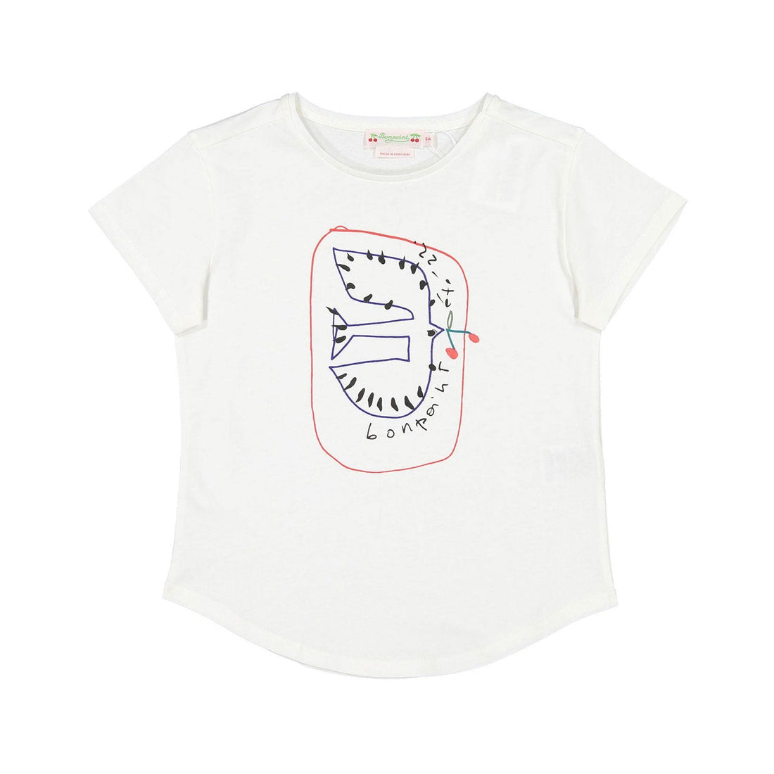 Bonpoint tees Bonpoint White Bird Drawing Aada Tee