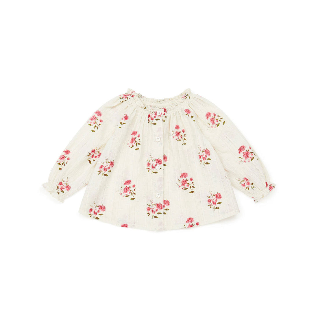 Bonton blouses Bonton Wild Roses Reina Baby Blouse