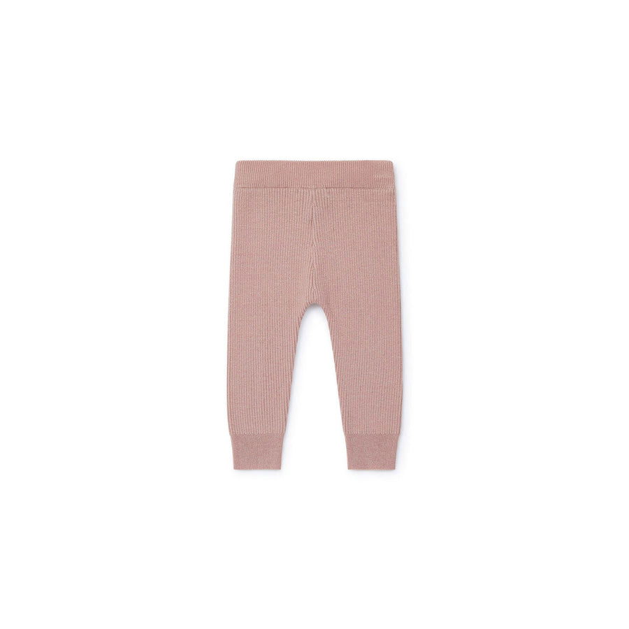 Bonton bottoms Bonton Pale Rose Knit Baby Leggings