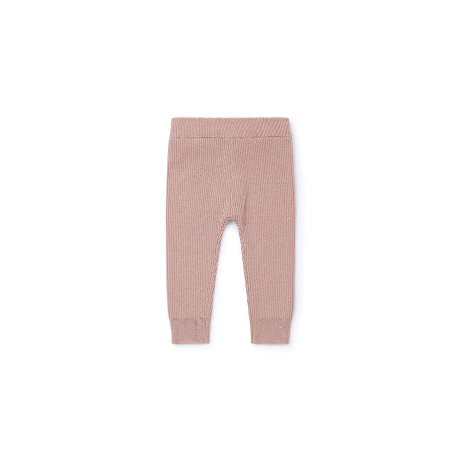 Bonton bottoms Bonton Pale Rose Knit Baby Leggings
