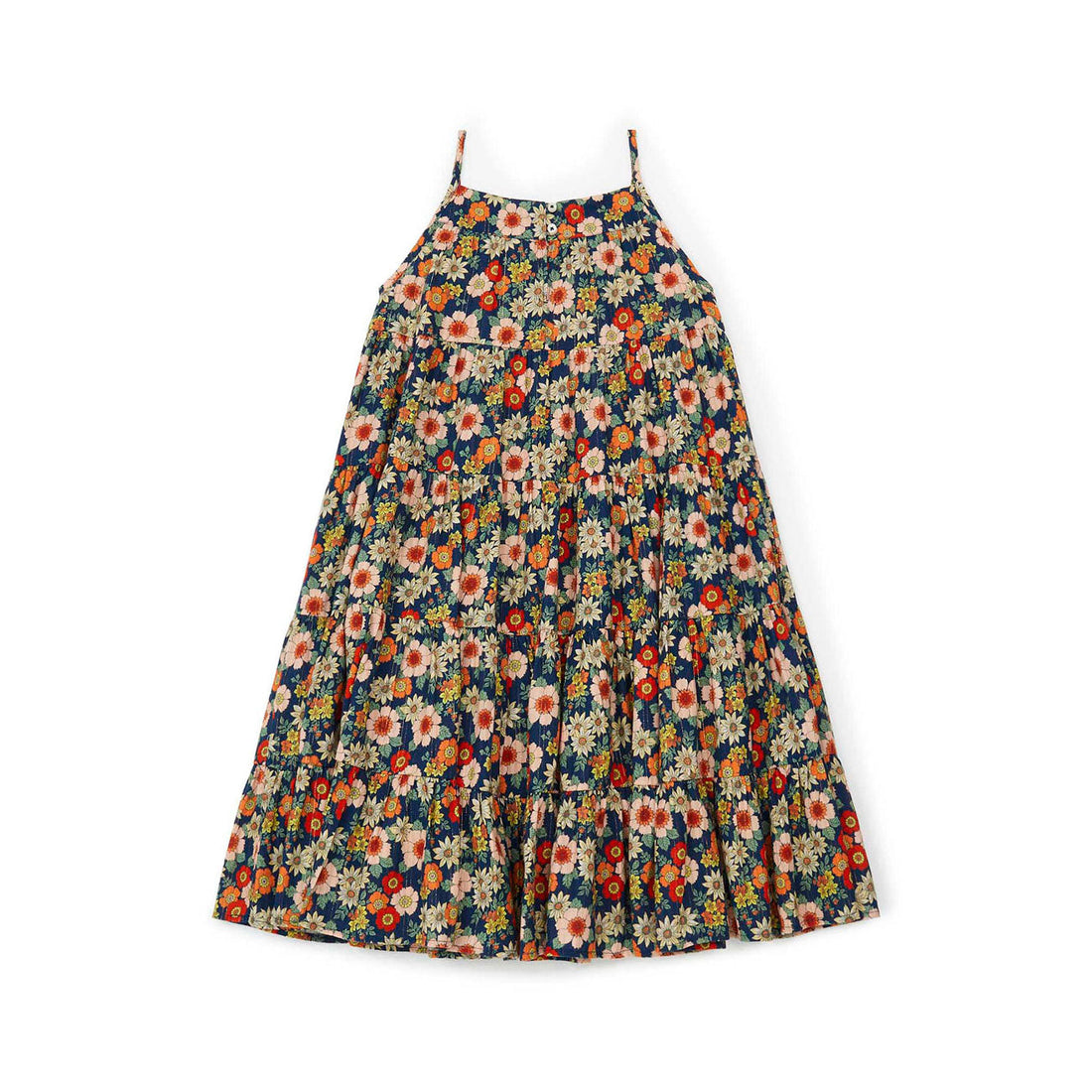 Bonton dresses Bonton 70s Blue Floral Calypso Dress