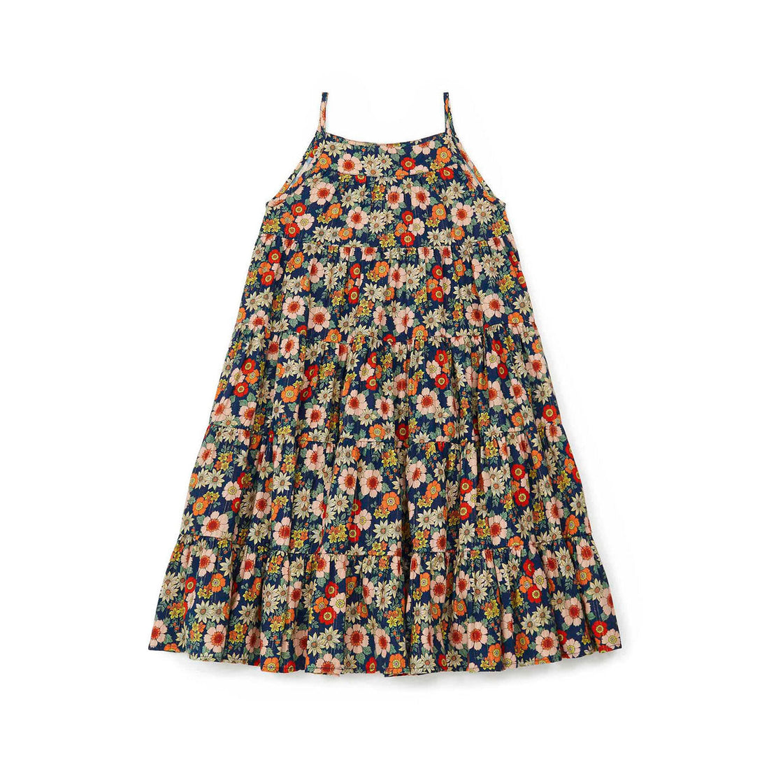 Bonton dresses Bonton 70s Blue Floral Calypso Dress