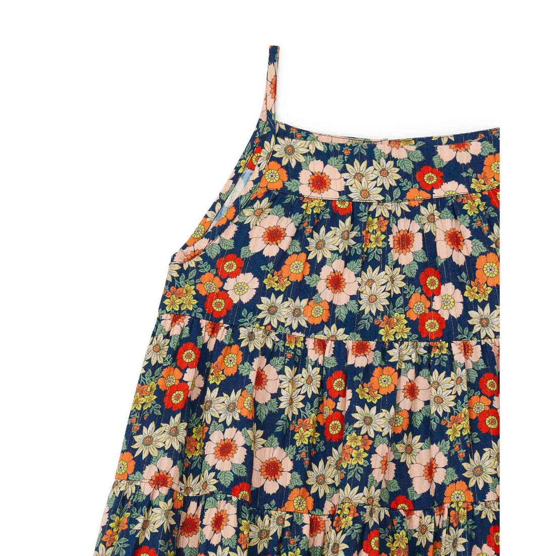 Bonton dresses Bonton 70s Blue Floral Calypso Dress