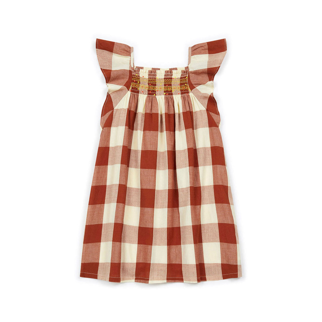 Bonton dresses Bonton Caramel Plaid Reve Dress