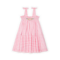 Bonton dresses Bonton Rose Vichy Bretelle Dress