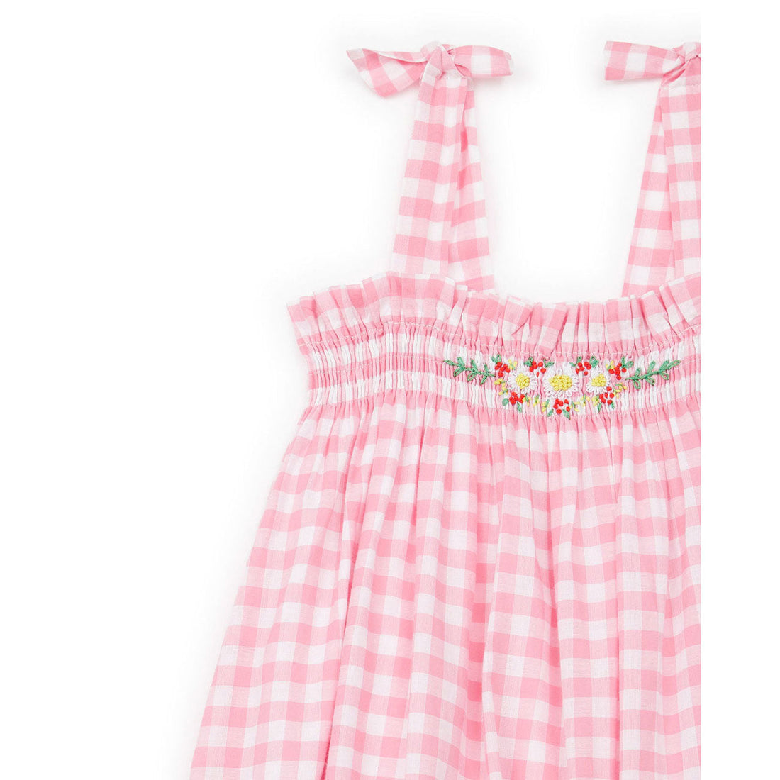 Bonton dresses Bonton Rose Vichy Bretelle Dress