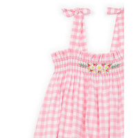 Bonton dresses Bonton Rose Vichy Bretelle Dress