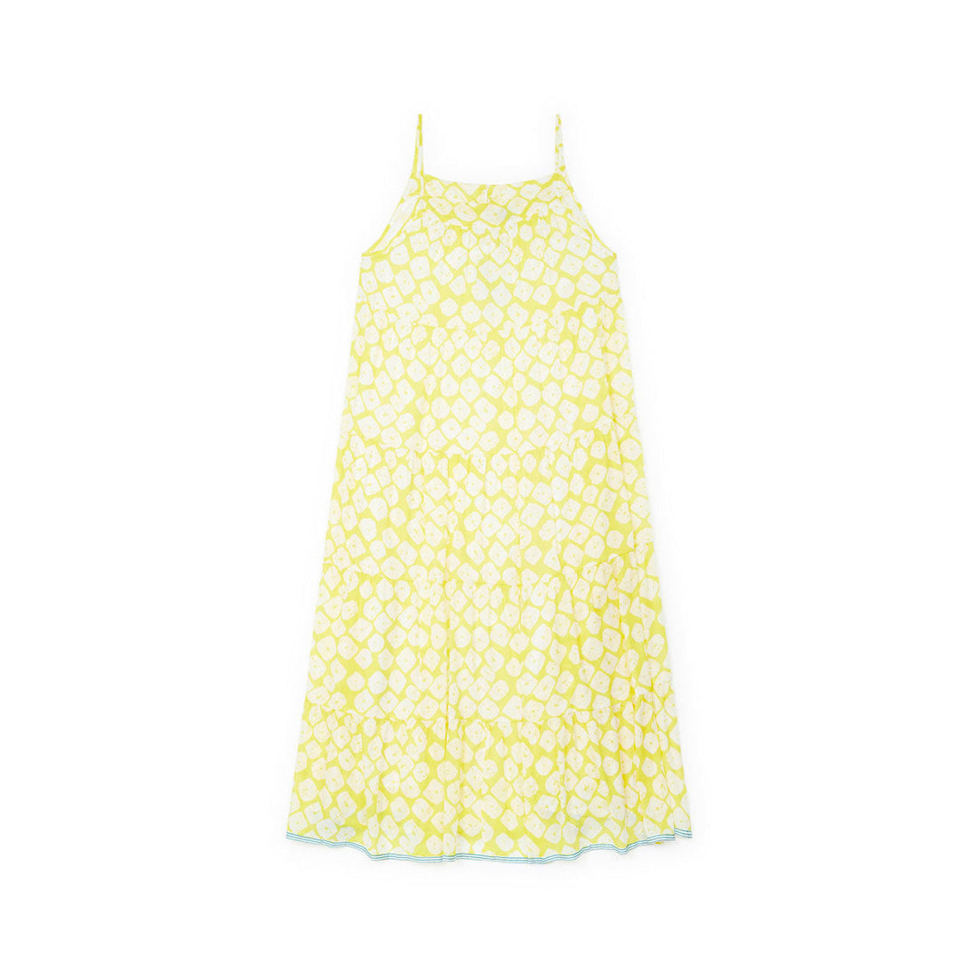 Bonton dresses Bonton Yellow Print Womens Maxi Dress